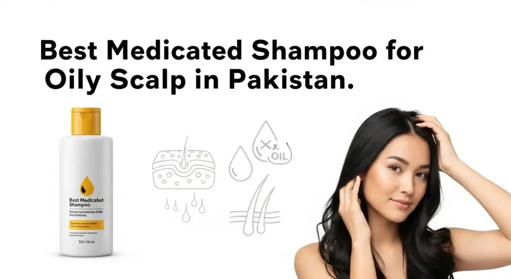 Best medicated shampoo for oily scalp in Pakistan – balance oil and refresh scalp.