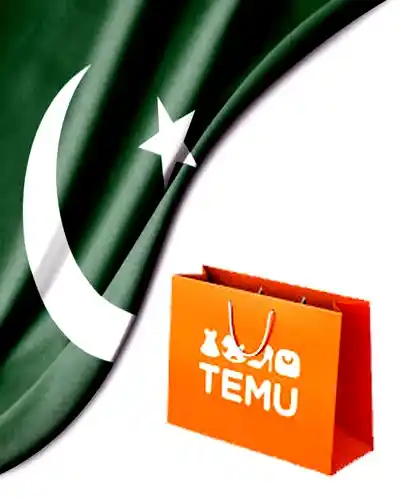 Temu Logo with Pakistan Flag – Fast Delivery to Pakistan